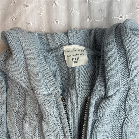 Abercrombie And Fitch Cable Knit Zip Up Pit To Depop