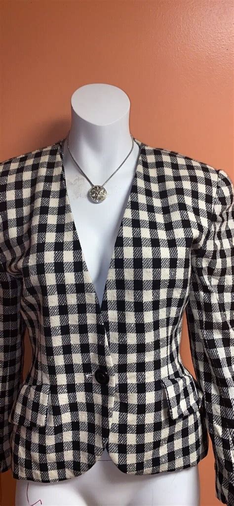 Vintage Christian Dior Womens Tweed Blazer Gem