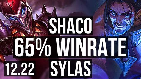 SHACO Vs SYLAS JNG 8 1 6 2 2M Mastery 65 Winrate Godlike KR