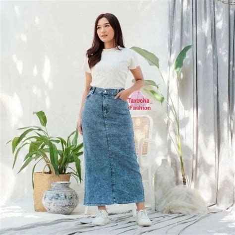 Jual Rok Jeans Wanita Kekinan Rok Korean Style Wanita Rok Jeans Wanita