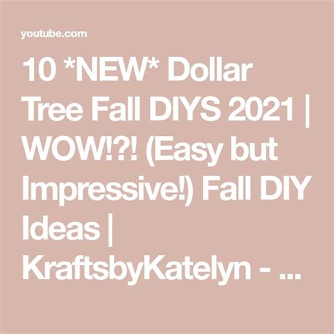 New Dollar Tree Fall Diys Wow Easy But Impressive