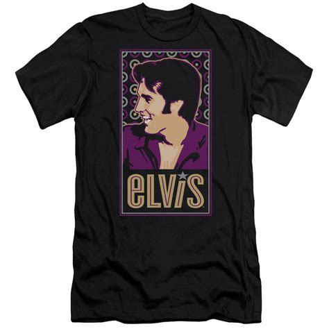 Elvis Presley Elvis Is Premuim Canvas Adult Slim Fit T Shirt Black