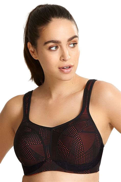 Panache Sport Panache Sports Uw Bra Black Lace With Coral Lumingerie