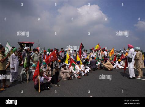 Farmers Block An Expressway As Part Of Protests Against Farm Reforms