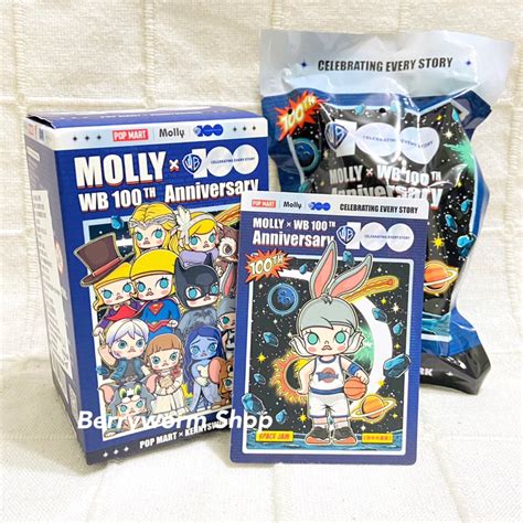 全新 正版 現貨 內袋未拆 Popmart 泡泡瑪特 Molly X 華納100週年 盲盒 確認款 兔寶寶 空中大灌籃 蝦皮購物