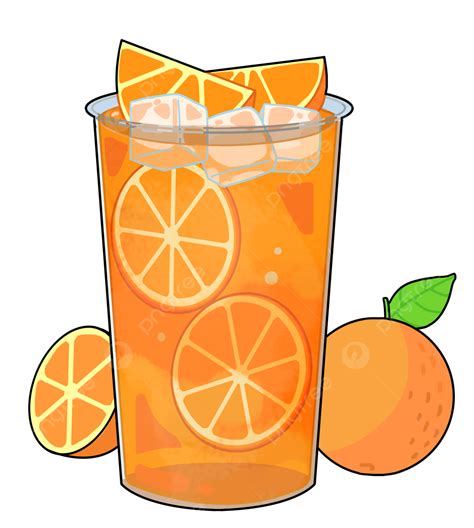 Ice Cube Clipart Transparent Background Summer Cold Drink Orange Juice