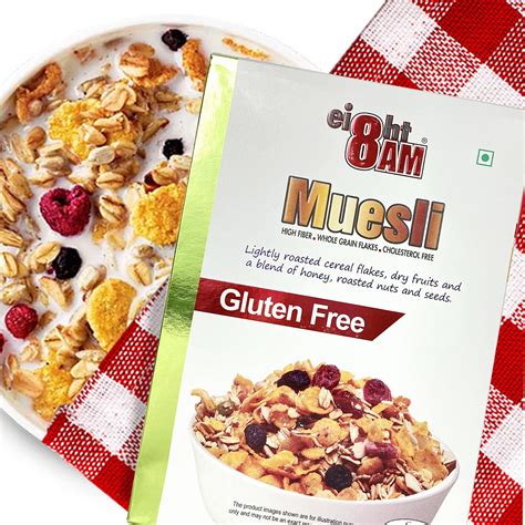 8AM Muesli Frutas Secas Sin Gluten Y Una Mezcla De Nueces Y Semillas