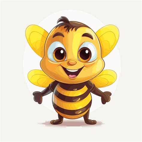 Lindo abeja caricatura vector icono ilustración animal