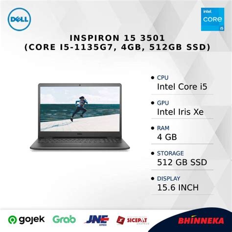 Jual Dell Inspiron 15 3501 Core I5 1135g7 4gb 512gb Ssd Shopee