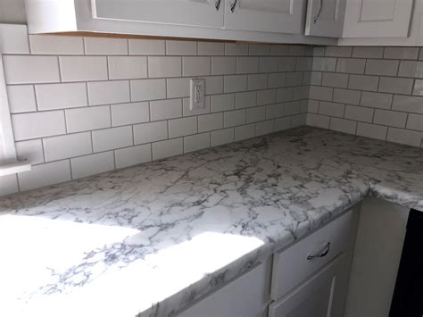 Geneseo Il Quick House Flip Painted White Cabinets Wilsonart Marmo