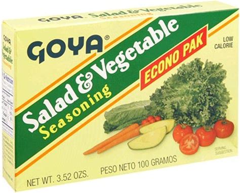 Goya Salad And Vegetable Seasoning 20 Envelopes 3 52 Ounce Units Pack Of 6 Au