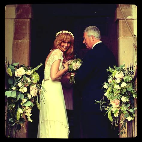 Kelly Reilly and her father waiting to enter the wedding chapel by Ria ...