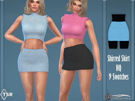 The Sims Resource Delight Shirred Mini Skirt