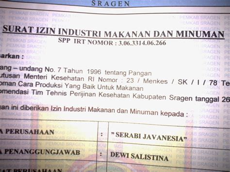 Detail Surat Izin Industri Koleksi Nomer 42