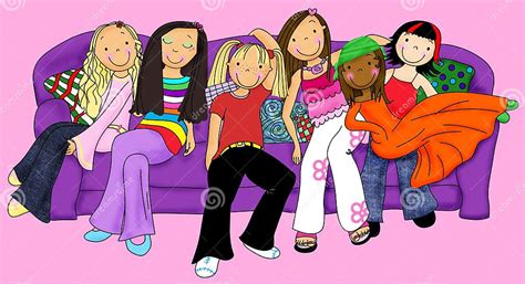 Girls Hanging Out Stock Illustration Illustration Of Birthday 10467128