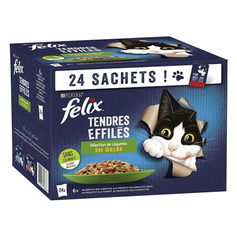 Purina Félix Sachets en Gelée Tendres Effilés Sélection de Légumes 4