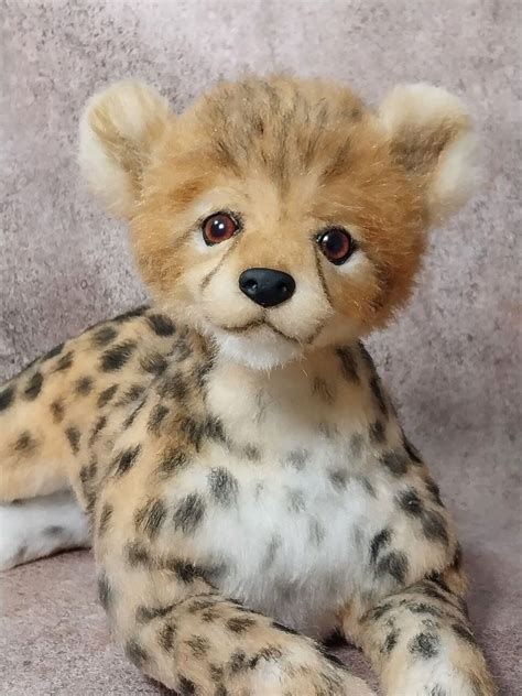 Sold Realistic Cheetahstuffed Animal Cute Baby Cheetah Cub Toy Soft