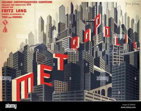 Movie Poster Metropolis By Fritz Lang 1926 Artist Bilinsky Boris