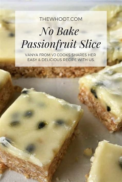 Easy No Bake Passionfruit Slice Recipe By Vj Cooks Quick How To Video Recipe Slices