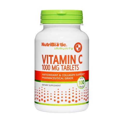 Витамин C NutriBiotic Immunity Vitamin C 1000 мг, 100 веганских ...