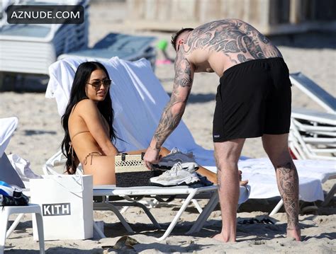Bre Tiesi Seen In Bikini With Tattoo D Mystery Man On A Beach In Miami Aznude