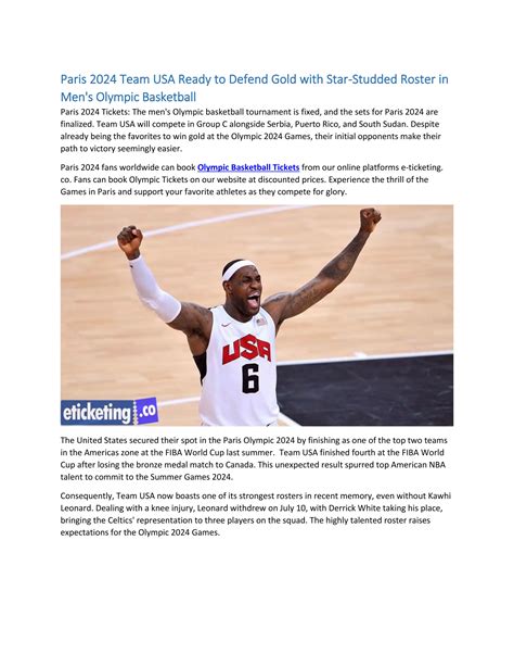 Paris 2024 Team USA Ready to Defend Gold with Star-Studded Roster in