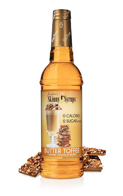 Jordans Skinny Syrups Sugar Free Coffee Syrup Butter Toffee Flavor Drink Mix Zero