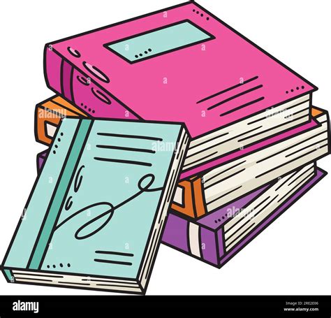 Back to School Books Cartoon Colored Clipart Stock Vector Image & Art - Alamy