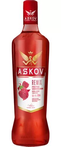 Bebida Askov Vodka Remix Frutas Vermelhas 900ml Parcelamento Sem Juros