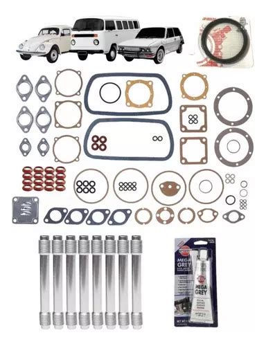 Kit Jogo Junta Motor Fusca Kombi 1300 1500 1600 Tucho E Cola