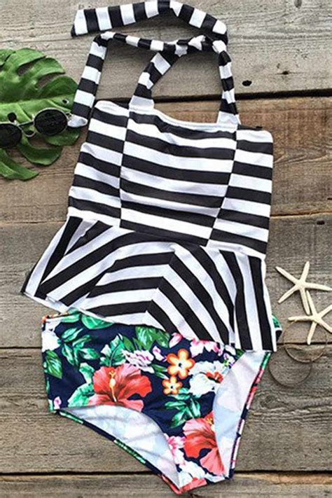 Hang In There High Waisted Halter Bikini Set