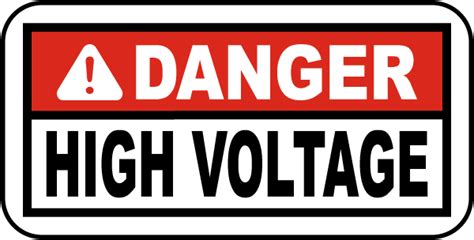 Danger High Voltage Label - Save 10% Instantly