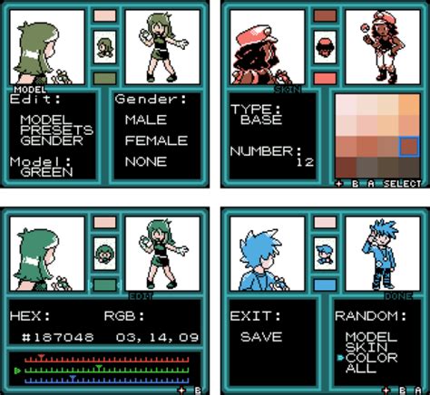 All Player Sprites In Pokemon Crystal Clear Psret