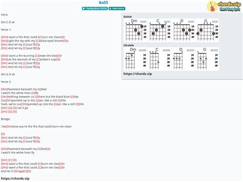 Chord Ba55 Switchfoot Tab Song Lyric Sheet Guitar Ukulele Chordsvip