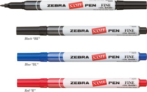 Zebra Name Pen Rainbow Colours