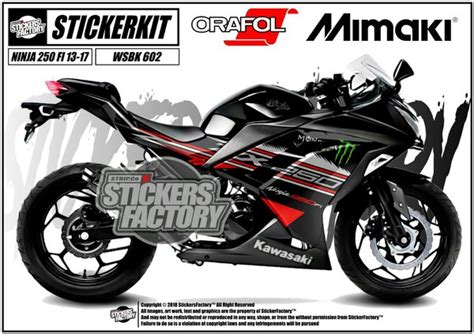 Jual Decal Sticker Kawasaki Ninja Fi Zx Red Fairing