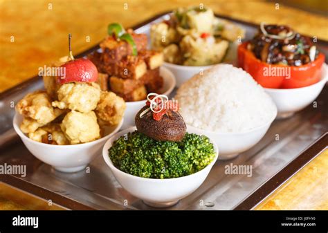 A variety of exquisite Chinese dishes,Beautiful creative vegetarian ...