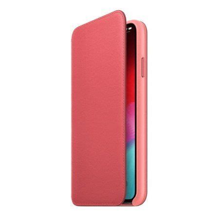 Official Apple Leather Folio Flip Case For Iphone Xs Max Peony Pink ...