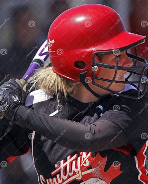 Fastpitch Midget Girls Winnipeg Burgess Editorial Stock Image Image Of Batter Fastpitch 15442039