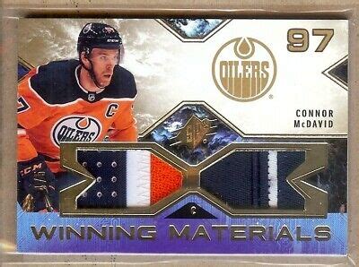 2021 22 UPPER DECK SPX WINNING MATERIALS CONNOR McDAVID GAME WORN PATCH