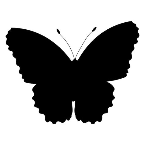 Silueta De Mariposa Negra Icono De Mariposa Aislado Sobre Fondo Blanco