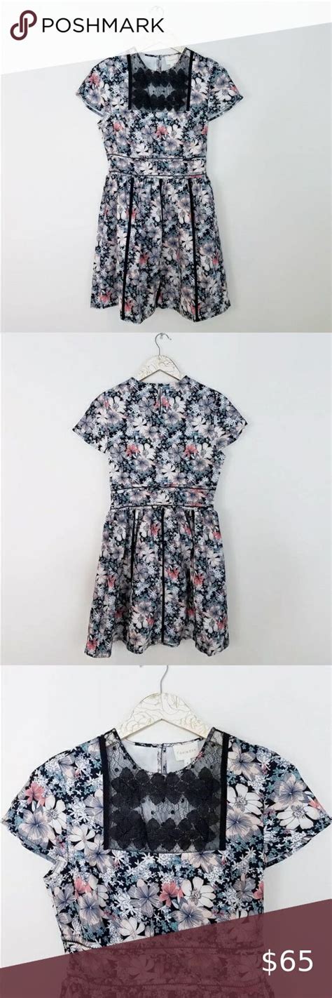 NWT Anthropologie FOXIEDOX Lace Floral Dress NWT 4 Floral Lace Dress