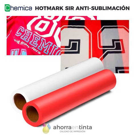 Vinilo Textil PU de corte Chemica HOTMARK SIR Anti sublimación 100 micras