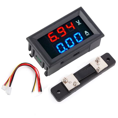 Inch Blue Red Dual Led Display Mini Digital Voltmeter Ammeter Dc