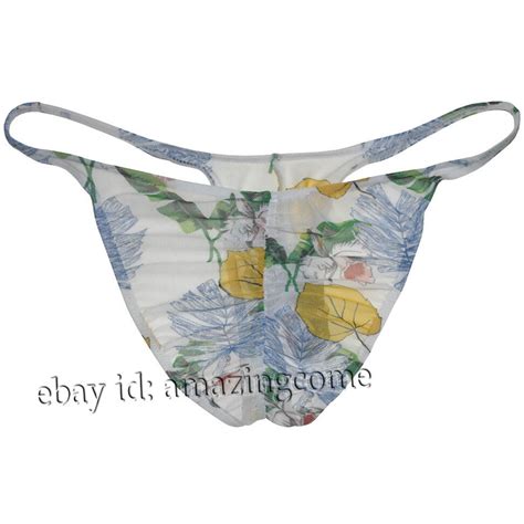 Herren Bikini Slips Durchsichtig Unterw Sche Sissy Bunt Kontur Etui String Hose Ebay
