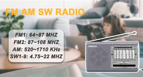 Amazon.com: XHDATA D219 Portable AM FM Shortwave Radio Battery Operated ...