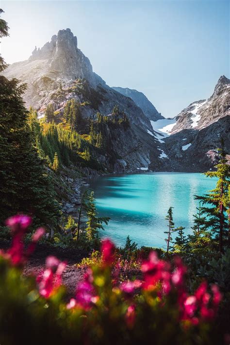 Turquoise Alpine Lake Photo Print Landscape Wall Decor Washington State