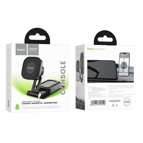 Hoco H4 Magnetic Phone Holder - Suction Center Console - Black - Wantech Electronics