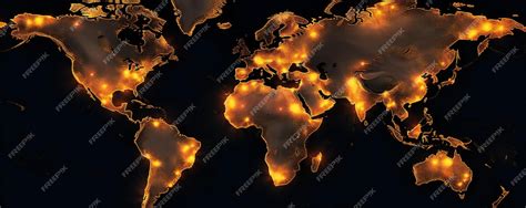 Premium AI Image | Earth world map indicating places on fire