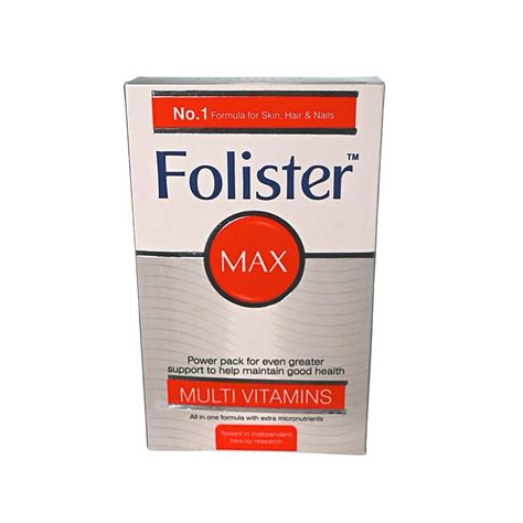 Multivitamin- Folister Max For Hair, Skin & Nails - Crystolite Pharma